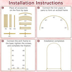 7.2FT Arch Backdrop Stand and Cover Set, Metal Balloon Arch Stand, alternate view 3