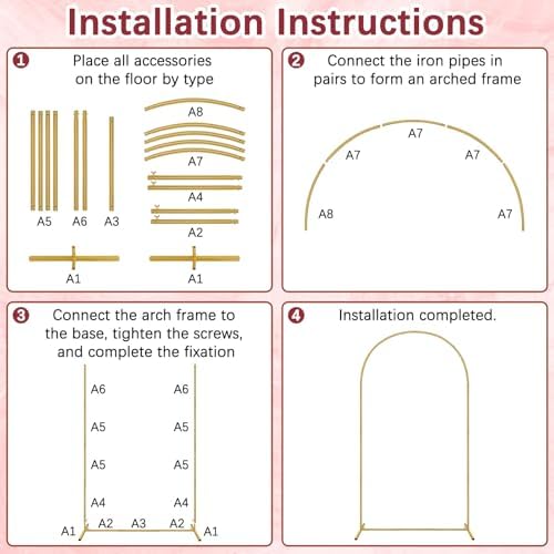 7.2FT Arch Backdrop Stand and Cover Set, Metal Balloon Arch Stand, alternate view 3