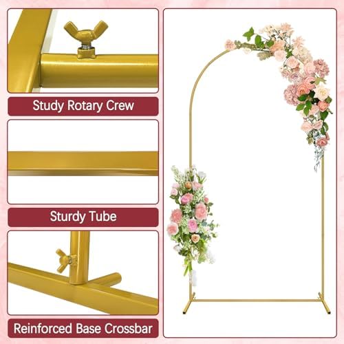 7.2FT Arch Backdrop Stand and Cover Set, Metal Balloon Arch Stand, alternate view 4