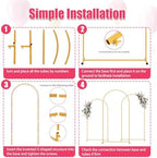 7.2FT Arch Backdrop Stand and White Cover Set, Balloon Arch Stand, alternate view 5