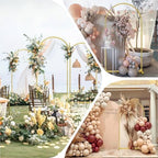 7.2FT Arch Backdrop Stand, Gold Metal Arch Stand Backdrop, alternate view 3