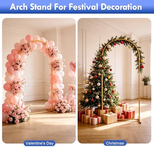 7.2FT Arch Backdrop Stand, Gold Wedding Arch Stands for Party, Wedding Backdrop, Birthday, Baby Shower, Bridal, alternate