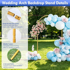 7.2FT Arch Backdrop Stand, Gold Wedding Arch Stands for Party, Wedding Backdrop, Birthday, Baby Shower, Bridal, alternate