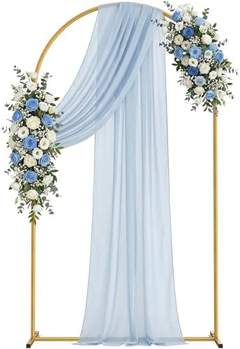 7.2FT Arch Backdrop Stand, Metal Gold Wedding Arch Frame, Balloon Arch Stand for Wedding, Birthday, Ceremony