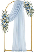 7.2FT Arch Backdrop Stand, Metal Gold Wedding Arch Frame, Balloon Arch Stand for Wedding, Birthday, Ceremony