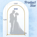 7.2FT Arch Backdrop Stand, Metal Gold Wedding Arch Frame, Balloon Arch Stand for Wedding, Birthday, Ceremony, alternate view
