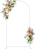 7.2FT Arch Backdrop Stand White Metal Wedding Arch Backdrop Stand