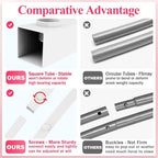 7.2FT Arch Backdrop Stand White Metal Wedding Arch Backdrop Stand, alternate view 4