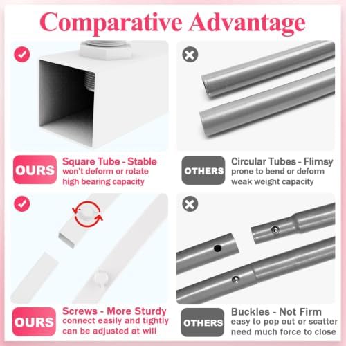 7.2FT Arch Backdrop Stand White Metal Wedding Arch Backdrop Stand, alternate view 4