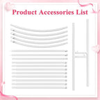 7.2FT Arch Backdrop Stand White Metal Wedding Arch Backdrop Stand, alternate view 5