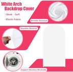 7.2FT Arch Backdrop White Cover(No Stand), Wedding Arch Backdrop Cover, alternate view 6