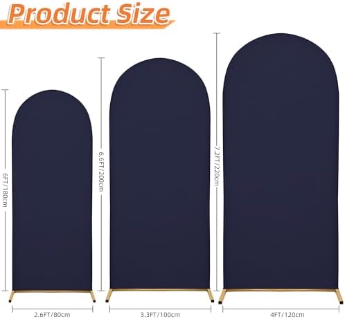 7.2FT Arch Covers, Dark Blue Arch Backdrop Cover, Cover Only in 7.2FT in Dark Blue, alternate view 2