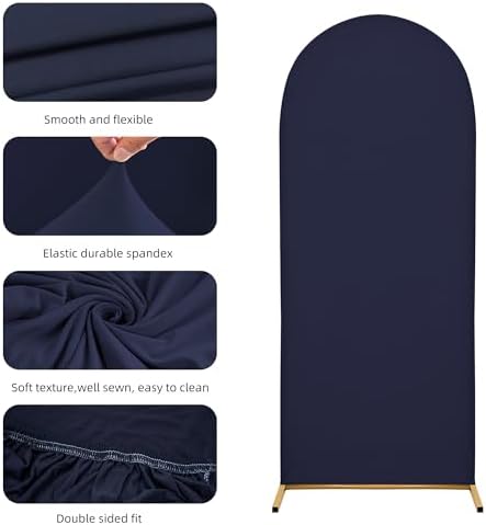 7.2FT Arch Covers, Dark Blue Arch Backdrop Cover, Cover Only in 7.2FT in Dark Blue, alternate view 5