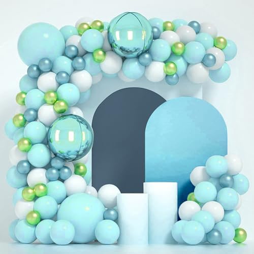 7.2FT Arch Covers, Dusty Blue Arch Backdrop Cover, Cover Only in 7.2FT in Dusty Blue, alternate view 4