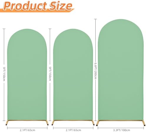 7.2FT Arch Covers, Mint Green Arch Backdrop Cover, Cover Only in 7.2FT in Mint Green, alternate view 2