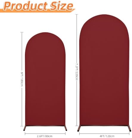 7.2FT Arch Covers, Red Arch Backdrop Cover, Cover Only in 7.2FT in Red, alternate view 2