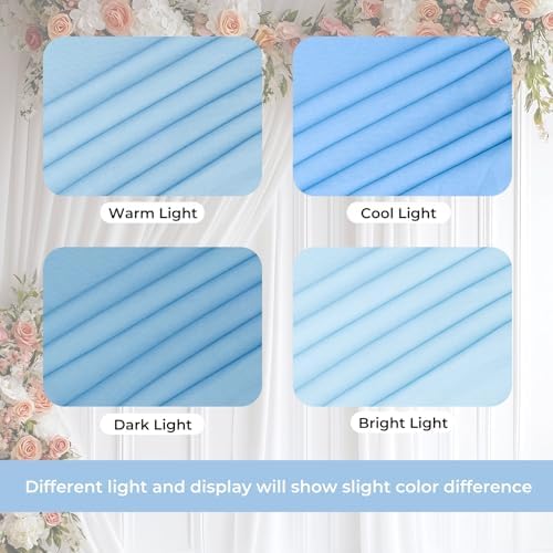 7.2Ft Baby Blue Wedding Arch Backdrop Cover for Party Deco in 7.2 FT in Baby Blue, alternate view 3