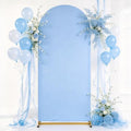 7.2FT Baby Shower Arch Cover Light Blue Spandex Balloon Arch Stand Covers in 4ftx7.2ft in Light Blue