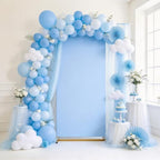 7.2FT Baby Shower Arch Cover Light Blue Spandex Balloon Arch Stand Covers in 4ftx7.2ft in Light Blue, alternate view 4