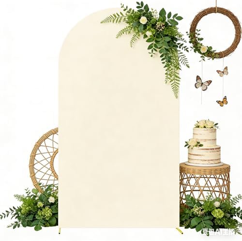 7.2FT Beige Arch Backdrop Cover (No Stand) in 7.2FT in Beige, alternate view 2