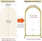 7.2FT Beige Arch Backdrop Cover (No Stand) in 7.2FT in Beige, alternate view 3