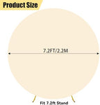 7.2FT Beige Round Backdrop Cover, Circle Arch Backgound Stand Cover, alternate view 2