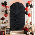 7.2FT Black Arch Cover - Stretchy Fitted Arch Backdrop Cover for Round Top Chiara Backdrop Stand for Wedding