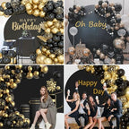 7.2FT Black Round Backdrop Cover, Circle Arch Backgound Stand Cover, alternate view 6