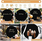 7.2FT Black Round Backdrop Cover with Size Adjuster & 4 Metal Clips, Universal Fit for 5ft-7.2ft Circle Stand, alternate view