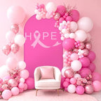 7.2ft Breast Cancer Awareness Decoration Pink Arch Backdrop Cover in 7.2 ft in Breast Cancer, alternate view 5