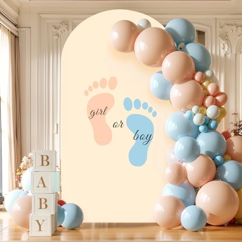 7.2FT Champagne Arch Backdrop Cover - Polyester Fitted Wedding Arch Stand Covers Round Top Chiara Arch Backdrop, alternate