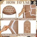 7.2ft Christmas Party Decor Gingerbread House Backdrop Arch Cover in 7.2 ft in Gingerbread House, alternate view 5