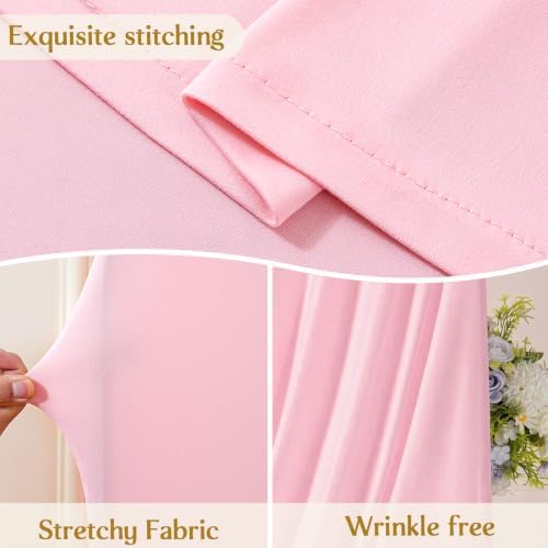 7.2ft Draped Arch Covers Pink Wedding Arch Backdrop Cover Arch Covers Stretchy Backdrop Pink Photo Booth Spandex, alternate