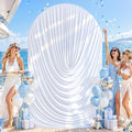 7.2ft Draped Arch Covers White Wedding Arch Backdrop Cover Arch Covers Stretchy Backdrop White Photo Booth
