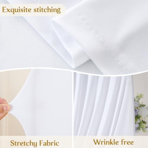 7.2ft Draped Arch Covers White Wedding Arch Backdrop Cover Arch Covers Stretchy Backdrop White Photo Booth, alternate view 5