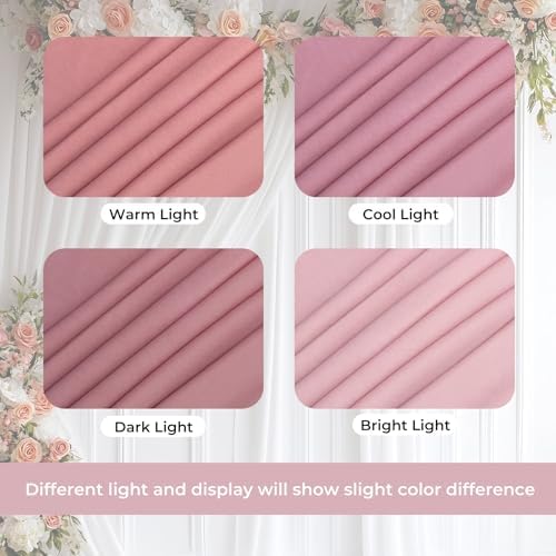 7.2Ft Dusty Pink Wedding Arch Backdrop Cover for Party Deco in 7.2 FT in Dusty Pink, alternate view 3