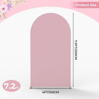 7.2Ft Dusty Pink Wedding Arch Backdrop Cover for Party Deco in 7.2 FT in Dusty Pink, alternate view 6