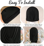 7.2FT Elegant Draped Arch Cover, Black Wedding Arch Backdrop Cover, Ruched Backdrop Cover for Wedding, Birthday, alternate