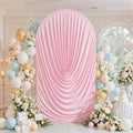 7.2FT Elegant Draped Arch Cover, Pink Wedding Arch Backdrop Cover, Stretchy Backdrop Arch Cover for Wedding
