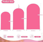 7.2FT Fuchsia Arch Backdrop Cover - Polyester Fitted Wedding Arch Stand Covers Round Top Chiara Arch Backdrop, alternate view