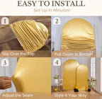 7.2FT Gold Arch Backdrop Cover, Sequin Chiara Arch Cover in 7.2ft in Gold, alternate view 3
