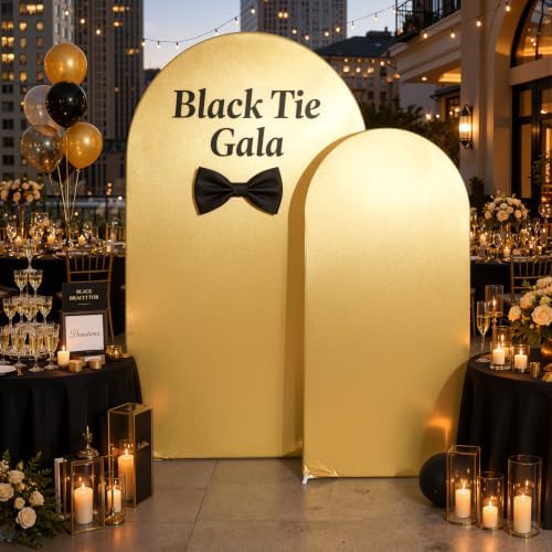 7.2FT Gold Arch Backdrop Cover, Sequin Chiara Arch Cover in 7.2ft in Gold, alternate view 6