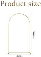 7.2FT Gold Heavy-Duty Metal Wedding Arch Backdrop Stand, Balloon Arch Frame for Flowers & Fabric, Ideal for, alternate view 3