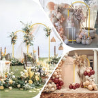 7.2FT Gold Metal Arch Backdrop Stand and White Arch Cover Set, alternate view 4