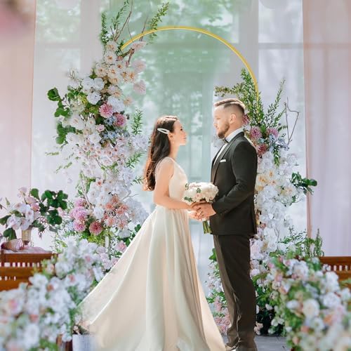 7.2FT Gold Metal Arch Backdrop Stand Wedding Balloon Background, alternate view 2