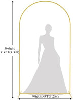 7.2FT Gold Metal Arch Backdrop Stand Wedding Balloon Background, alternate view 3