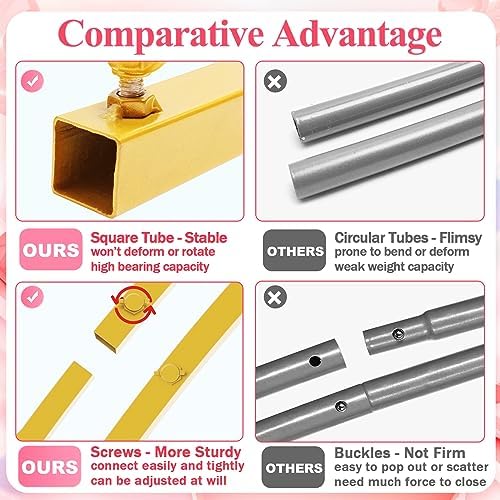 7.2FT Gold Metal Arch Backdrop Stand Wedding Balloon Background, alternate view 4
