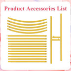 7.2FT Gold Metal Arch Backdrop Stand Wedding Balloon Background, alternate view 5