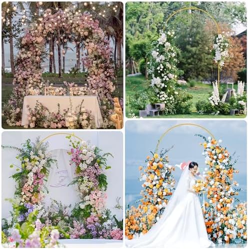 7.2FT Gold Metal Arch Backdrop Stand Wedding Balloon Background, alternate view 6