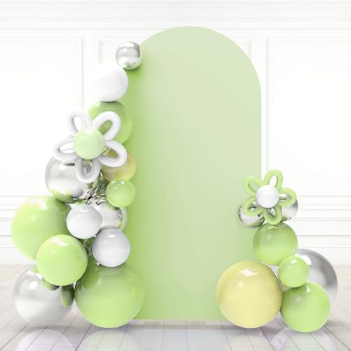 7.2Ft Green Wedding Arch Backdrop Cover for Party Deco in 7.2 FT in Green